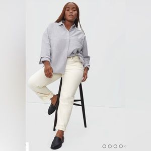 Everlane Rigid Slouch Jean in Ecru